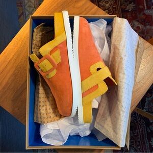 Charlotte Stone shoes Porter in Tangerine/Ochre